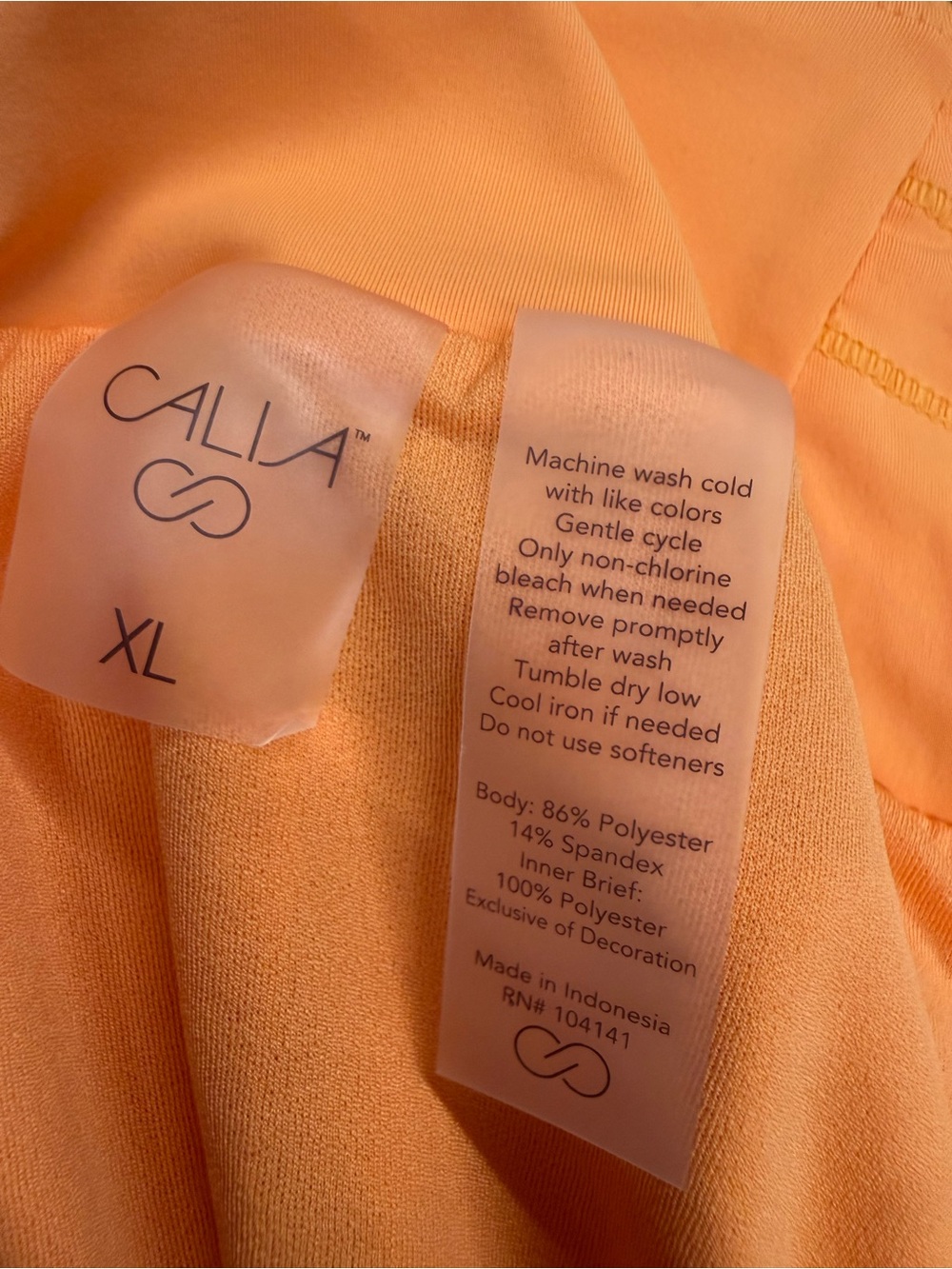 NWT CALIA Kick It Up Performance 3” Shorts Fresh Cantaloupe, Size XXL - Picture 9 of 10